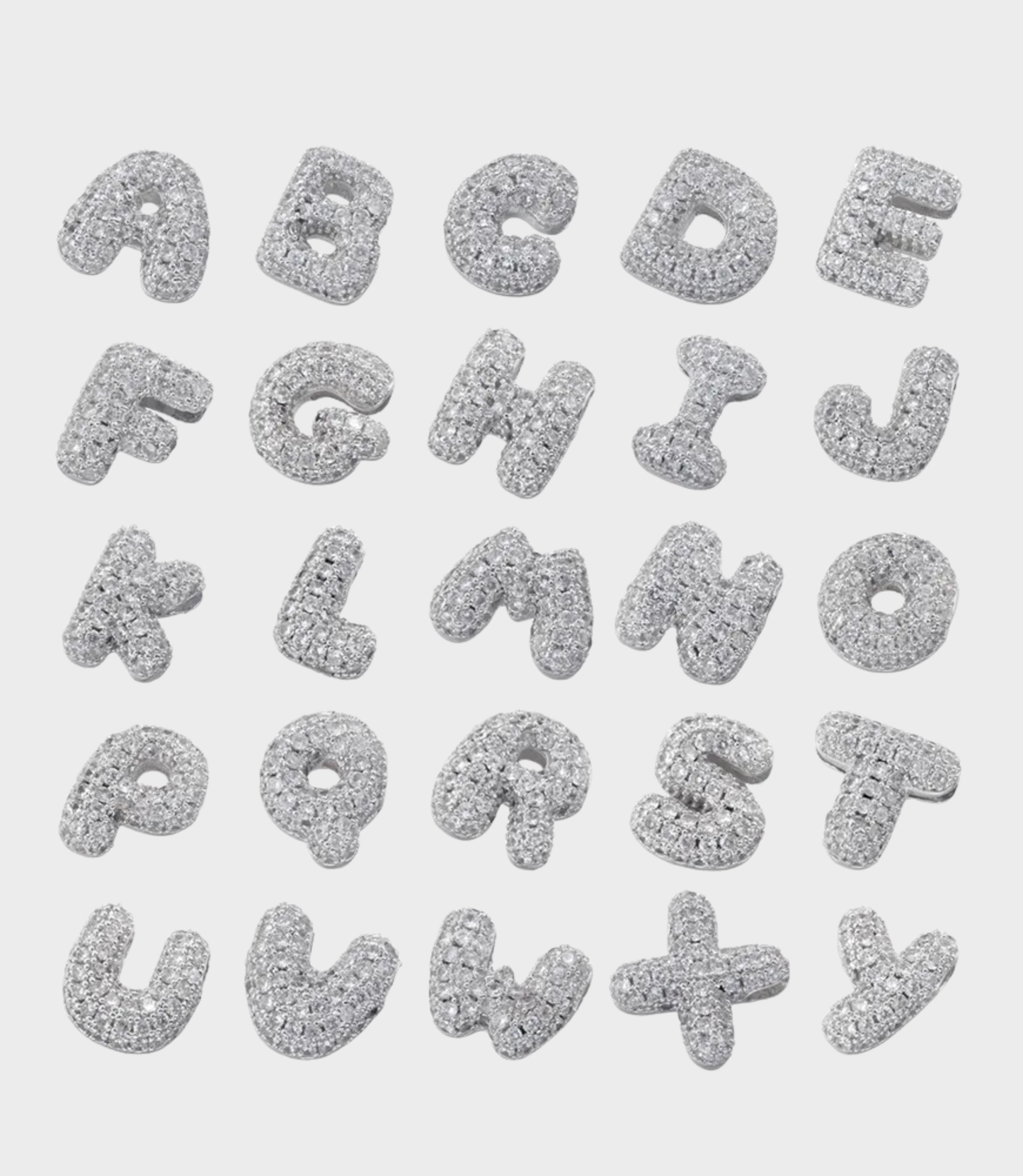 Ciondolo Lettera Zirconi Silver