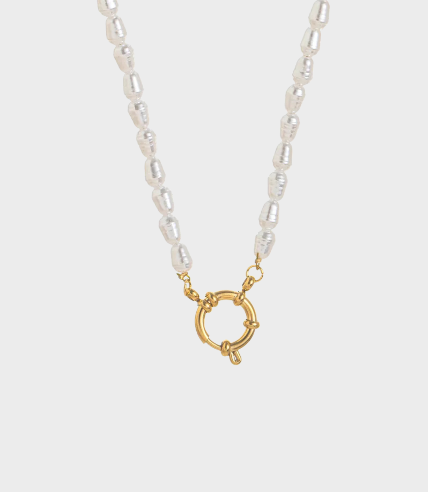 Collana Perle & Cerchio Dorato