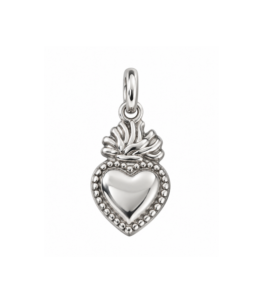 Ciondolo Cuore Sacro Silver