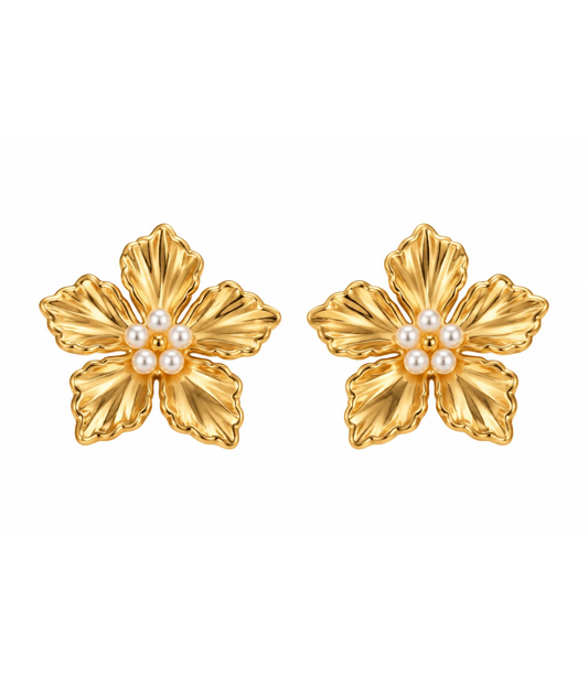 Orecchini petali d’oro