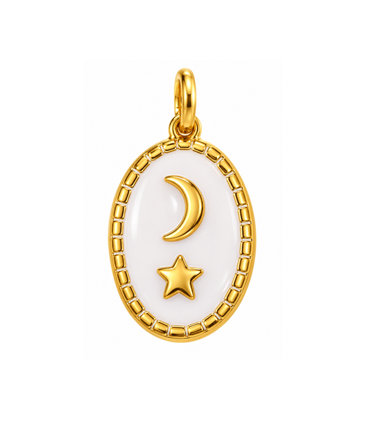 Ciondolo Medaglia Celeste