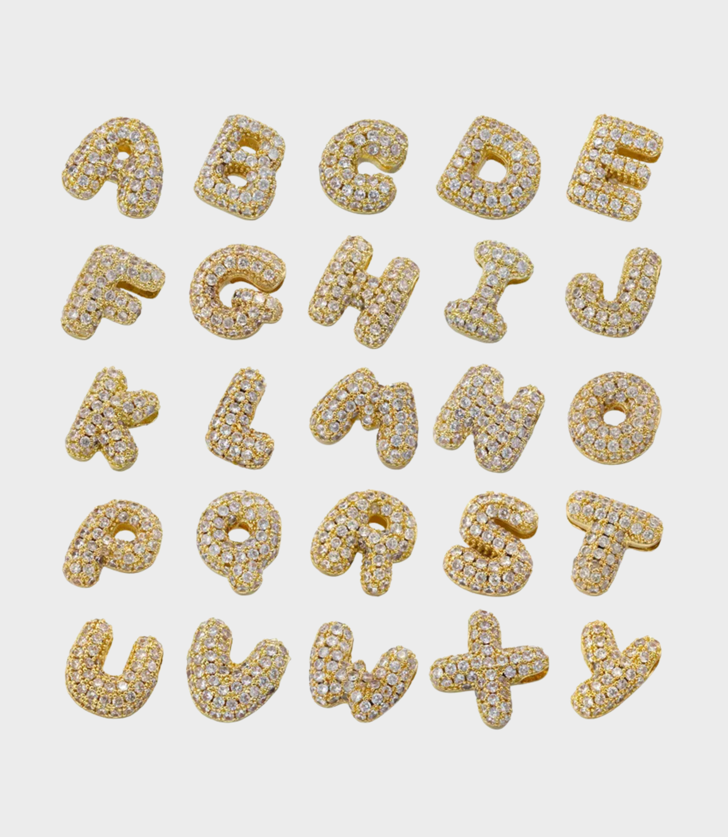 Ciondolo Lettera Zirconi Gold