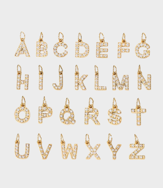 Ciondolo Lettera Zirconi Fine