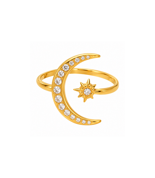 Anello luna e stella