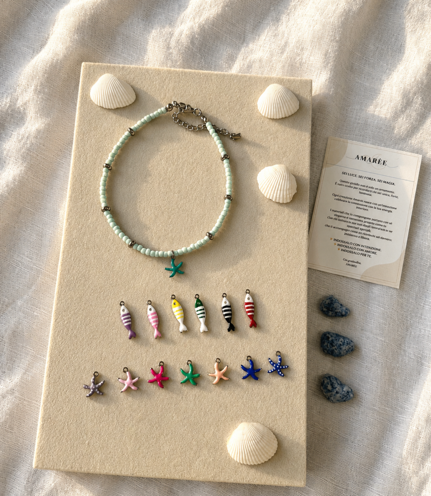 Cavigliera Mare di Colori Silver