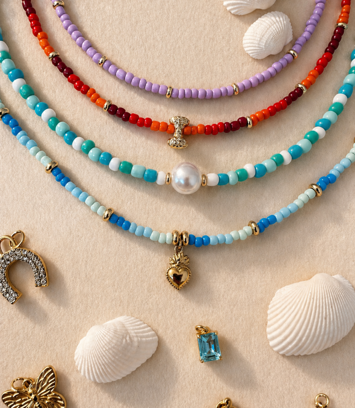 Mare di Colori Ciondolo con zirconi Gold