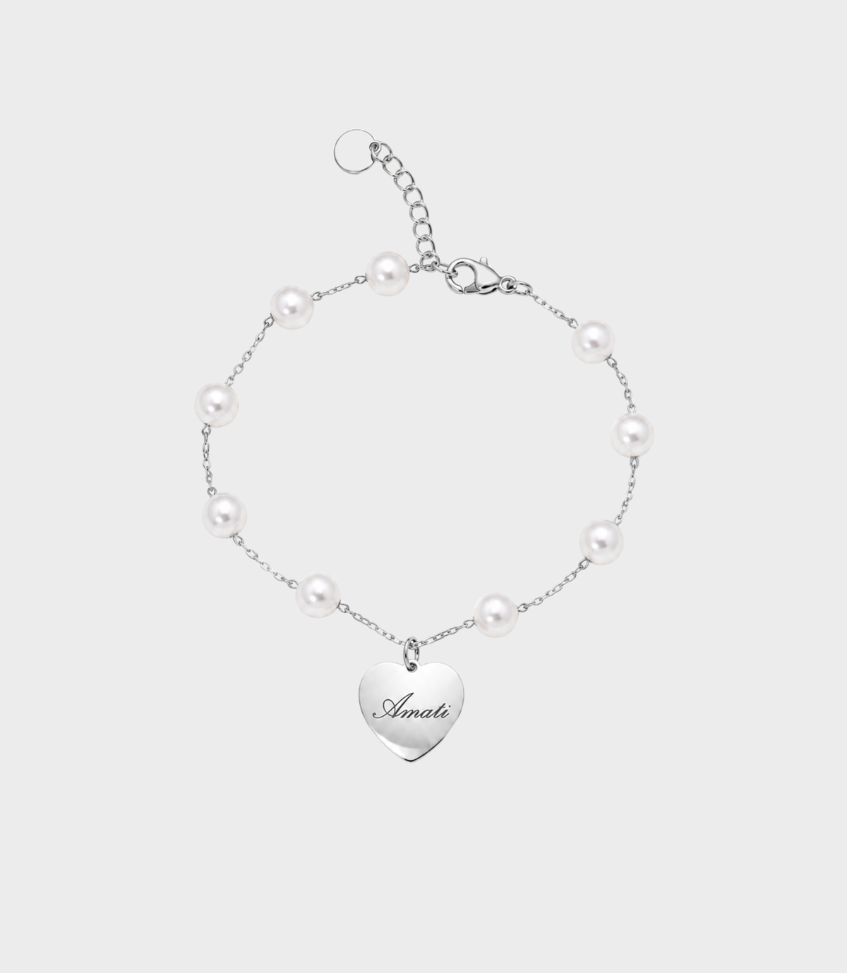 Bracciale Perle del Cuore Personalizzabile