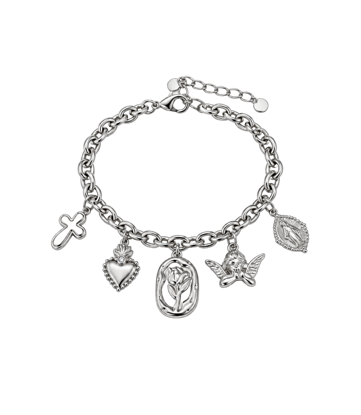 Sacred  Charm Bracelet Silver