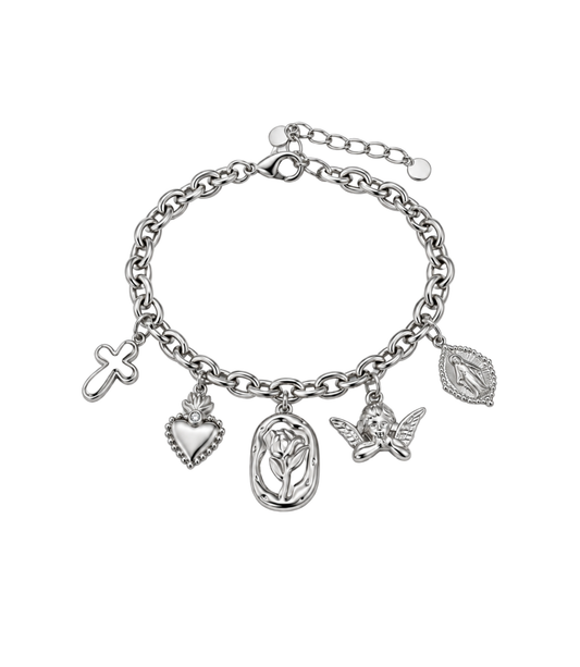 Sacred  Charm Bracelet Silver