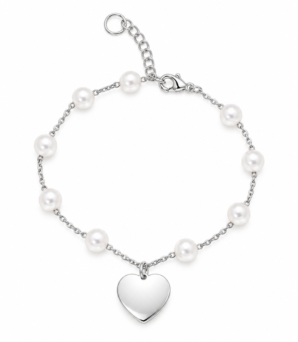 Bracciale Perle del Cuore Personalizzabile