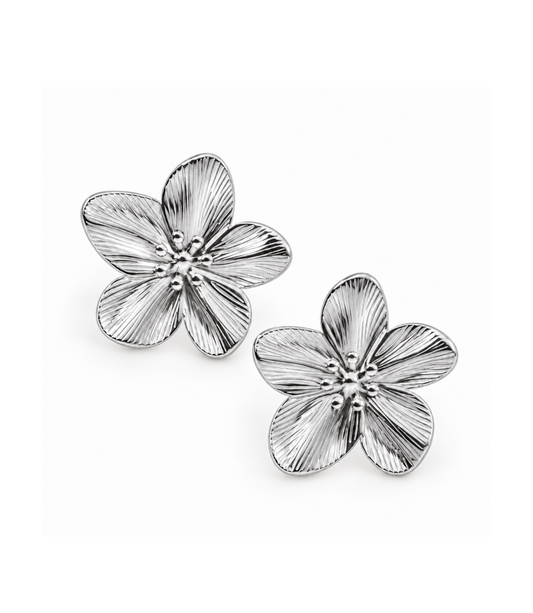 Orecchini petali d’argento